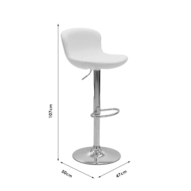 Bar stool Cosy I pakoworld PP/PU white-metal chrome