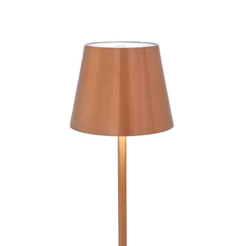 Brave pakoworld LED touch table lamp rechargeable rose gold D10x35cm