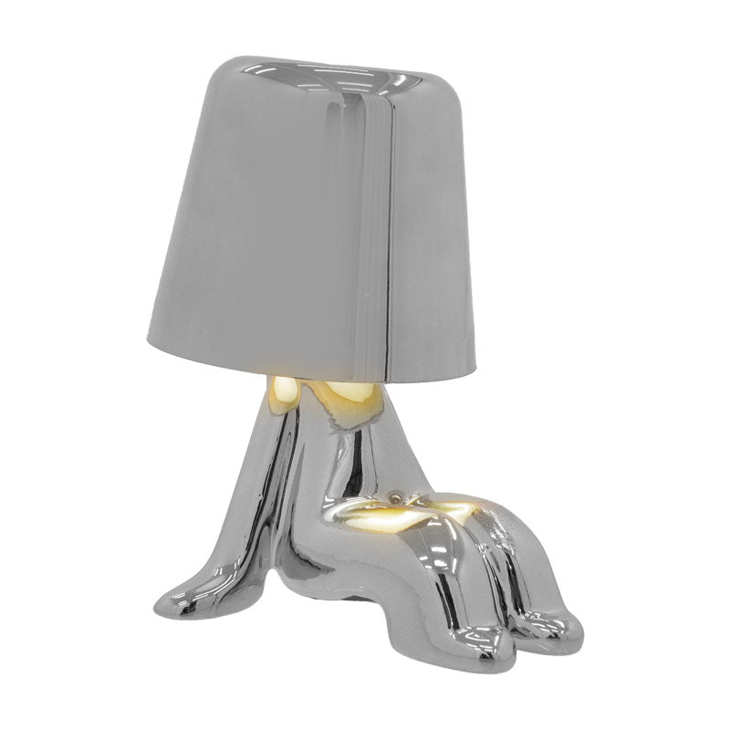 Radiance pakoworld LED touch table lamp rechargeable silver D15x17cm