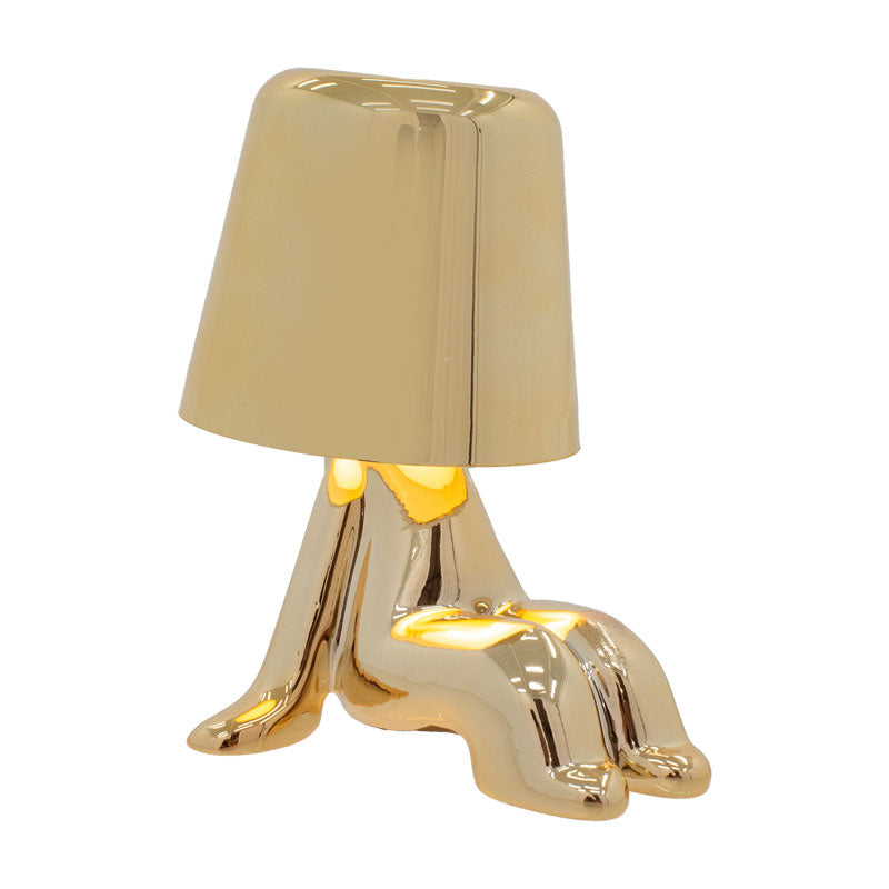 Touch table lamp LED Radiance pakoworld rechargeable gold D15x17cm
