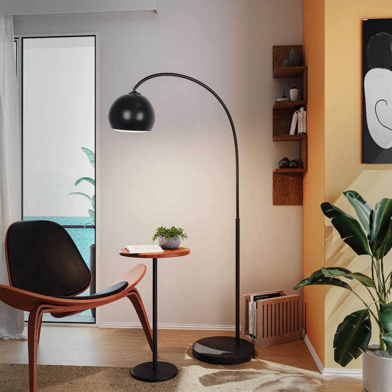 Floor lamp Navigate pakoworld Ε27 black 99x33x190cm