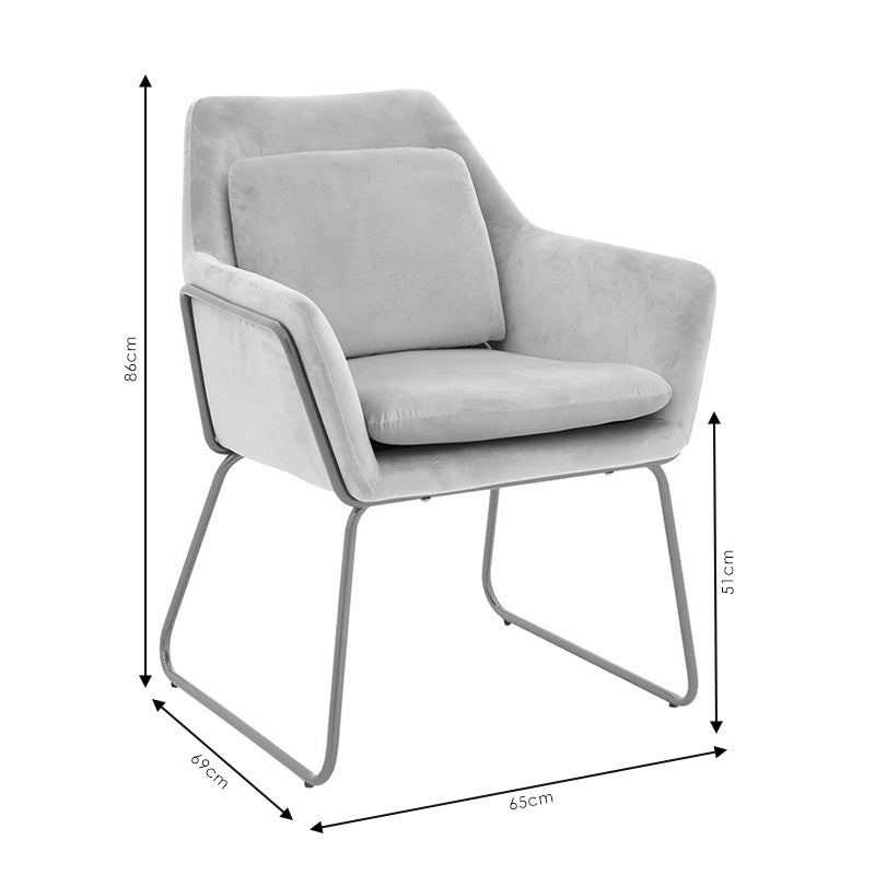 Armchair Mira pakoworld anthracite-black 65x69x86cm