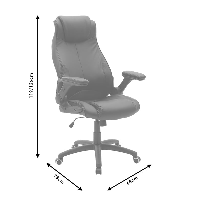 Manager office chair Ammon pakoworld with pu black colour