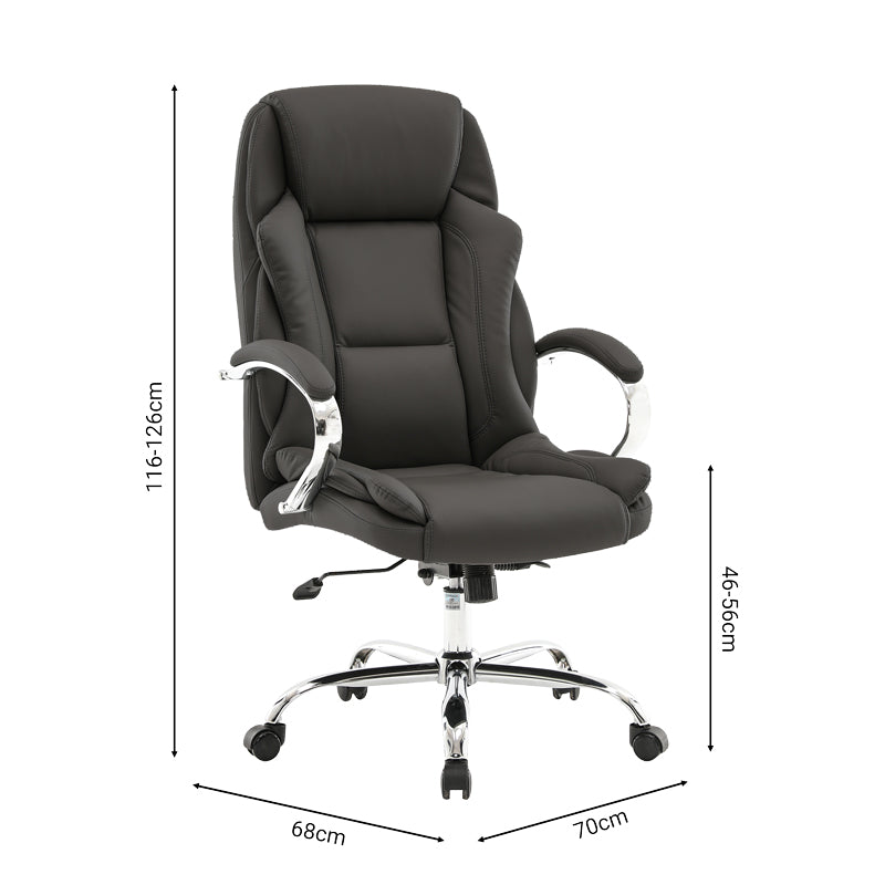 Manager office chair Verxian pakoworld black pu 70x68x116cm