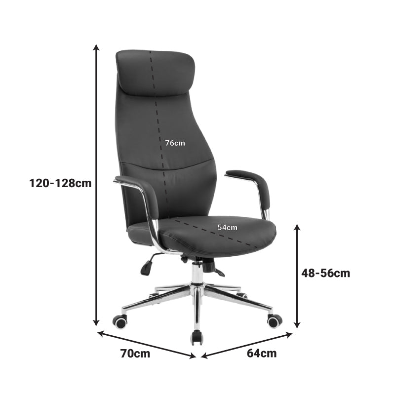 Manager office chair Ferka beige pu 64x71x120-128cm