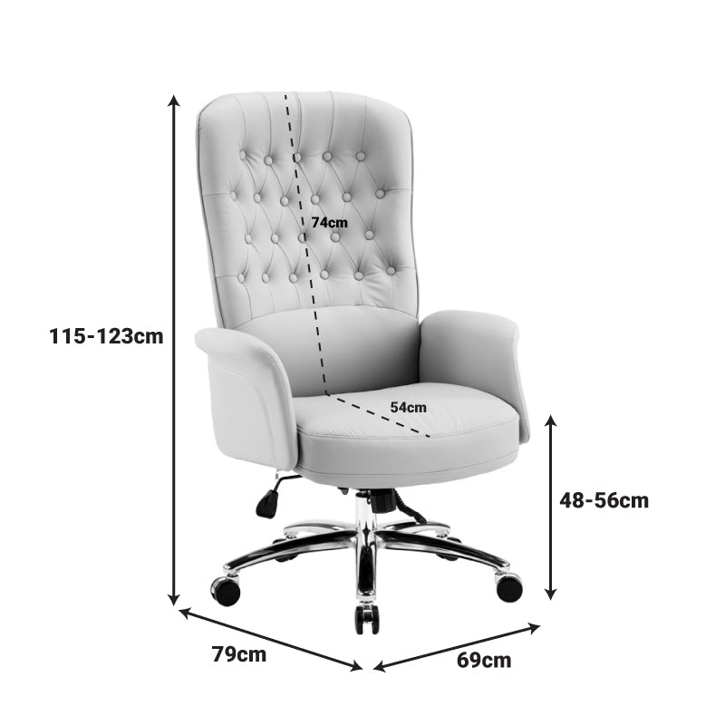 Manager office chair Kaline black pu 69x79x115-123cm