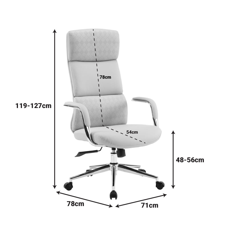 Manager office chair Bendona beige pu 71x78x119-127cm