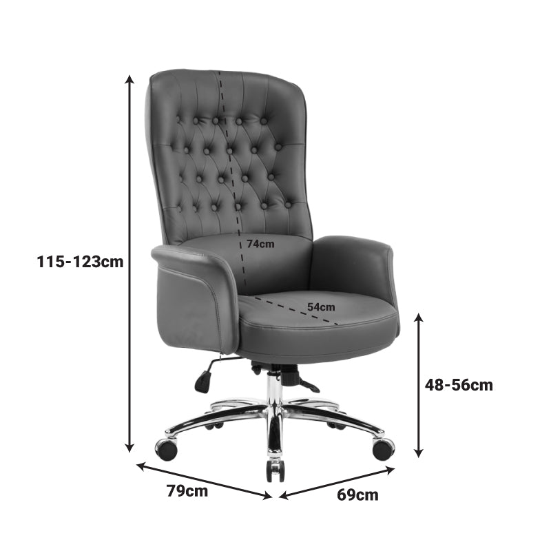 Manager office chair Kaline green pu 69x79x115-123cm