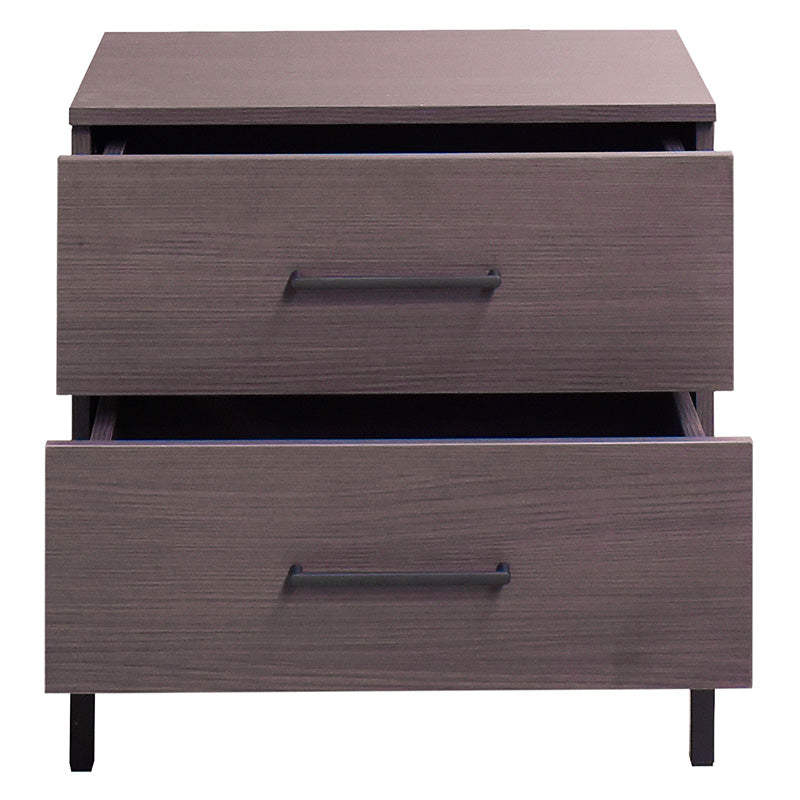 Calliope pakoworld bedside table with 2 drawers wenge-black 55x44x57cm