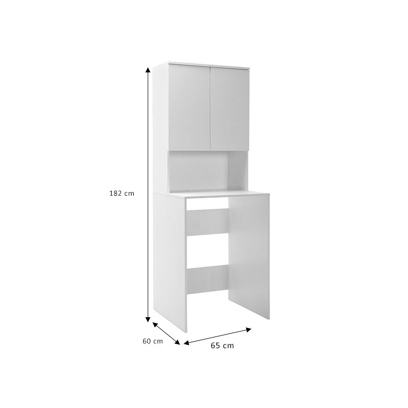 Laundry cabinet Ryda pakoworld melamine white 68x60x182cm