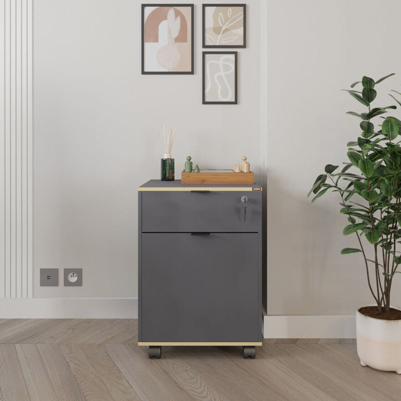 Taker pakoworld office drawer unit on wheels in anthracite shade 41x45x61cm