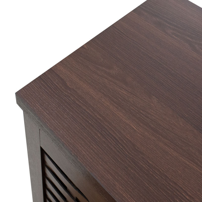 Shoe cabinet MANTAM pakoworld 16 pairs walnut 115.5x40x92cm