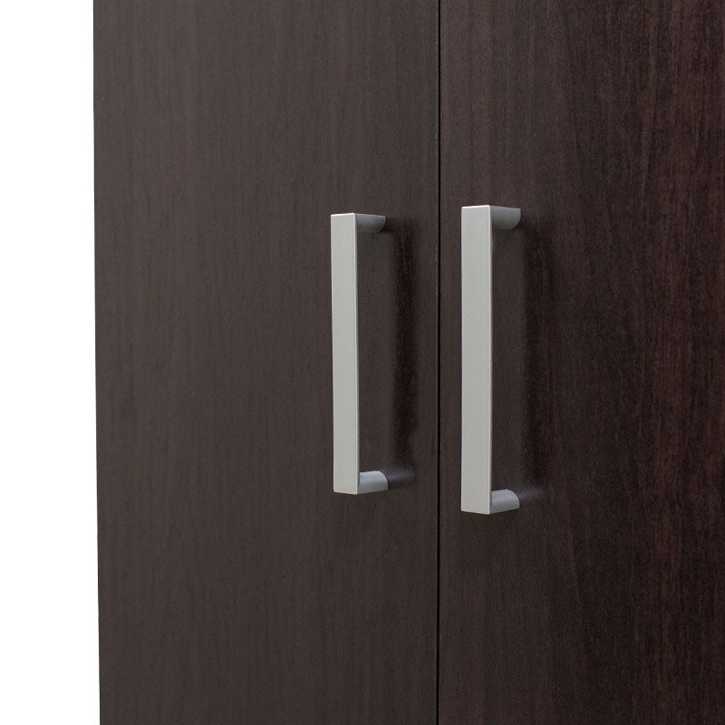 Wardrobe LEGO pakoworld with 2 doors and drawers in wenge color 80x45x180cm