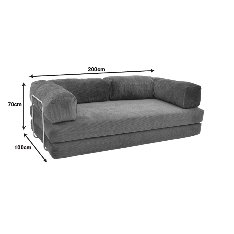 2-seater Perdian pakoworld fabric in grey color