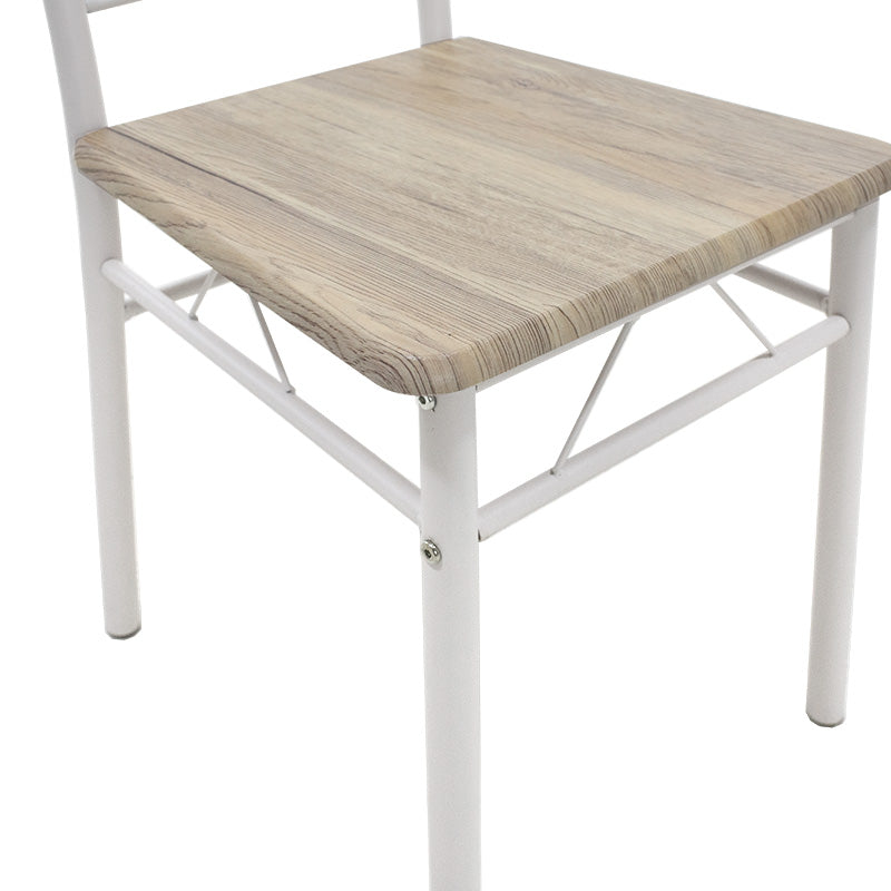 Dining set Roza pakoworld 5pcs color sonoma - legs white gloss 120x70x75cm