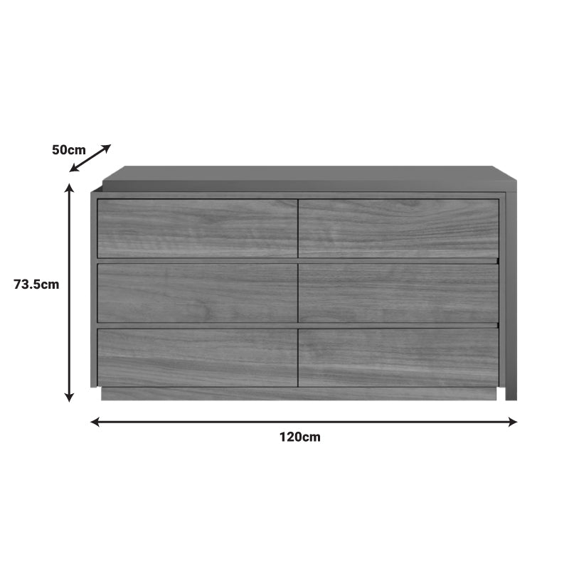 Multifunctional desk with integrated drawer unit, Reaze pakoworld melamine and MDF in light walnut-anthracite color 120x50x73.5 cm.