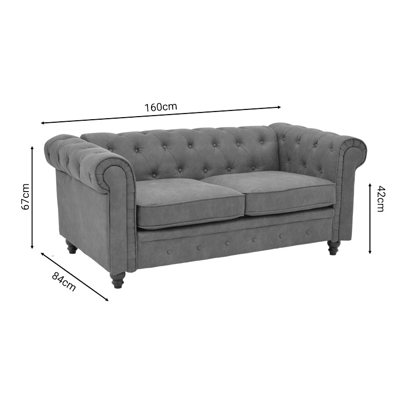 2-seater sofa Incredible pakoworld brown fabric 160x84x67cm