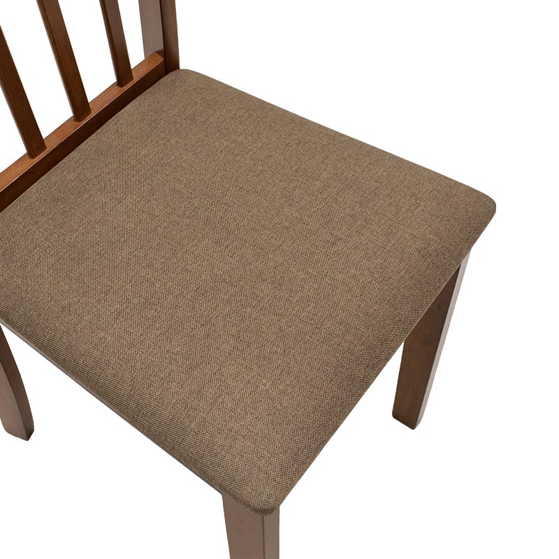 Dining Set 5pcs Diego pakoworld 112x72x74 walnut color-brown seat