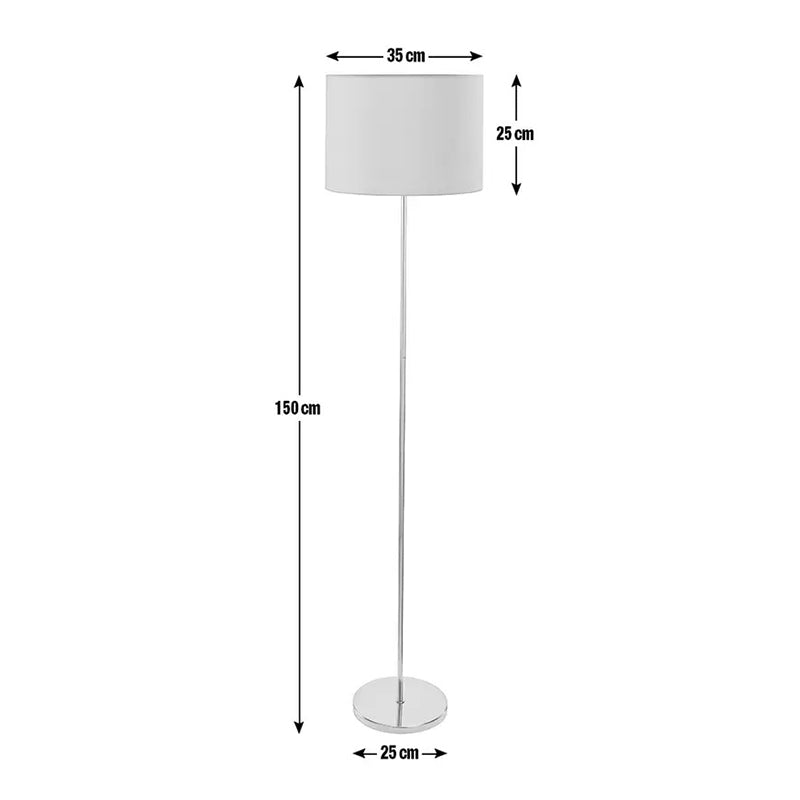 Metal floor lamp Clap pakoworld E27 golden-pvc shade in cream color D30x150cm