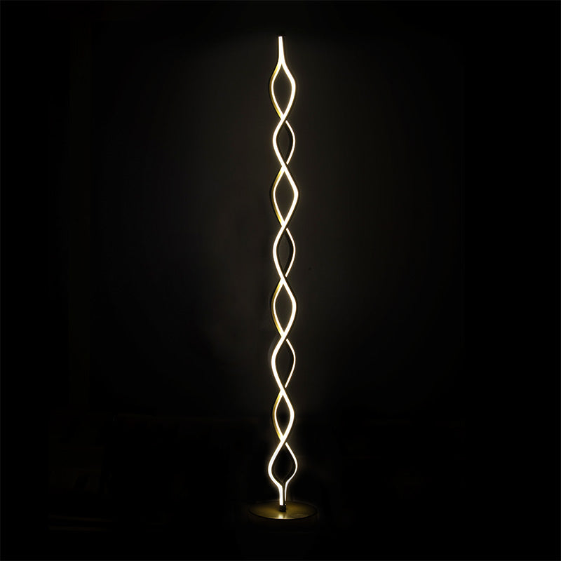 Floor lamp PWL-1168 pakoworld LED 3000K in golden color D30x145cm