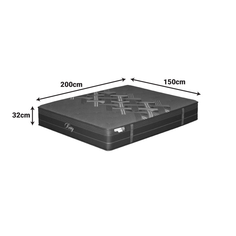 Resty single-sided pocket spring mattress with integrated euro top 32cm 150x200cm