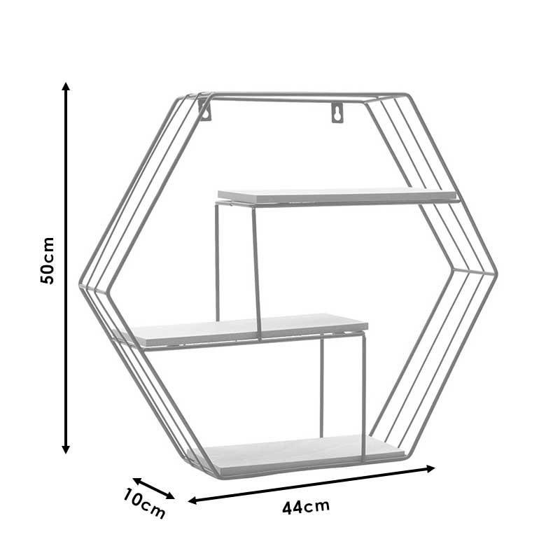 Wall shelf Azira pakoworld black-oak color 50x10x44cm