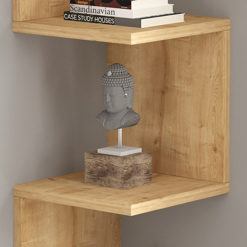Corner wall shelf Insta pakoworld in oak 25x25x105.5cm