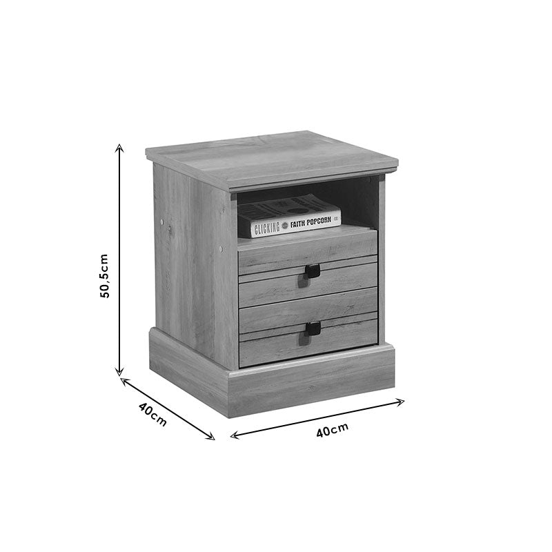 Nightstand Libby pakoworld natural 40x40x50.5cm