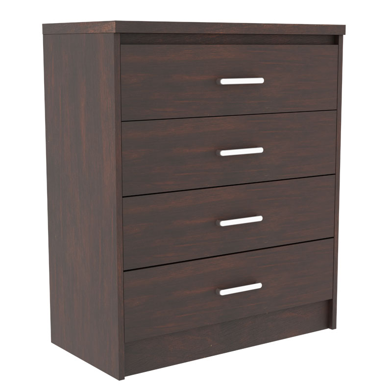 Chest f 4 drawers Olympus pakoworld in walnut colour 80x40x95