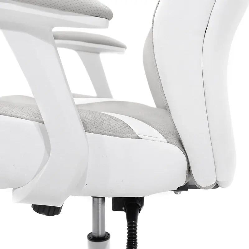 Мениджърски офис стол сиво-бял цвят