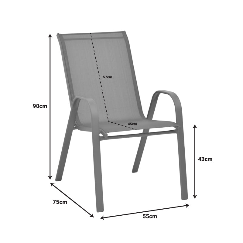 Armchair Calan pakoworld metal champagne 55x75x90cm