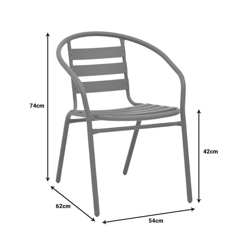 Chair Tade pakoworld metal in champagne color 54x62x74cm