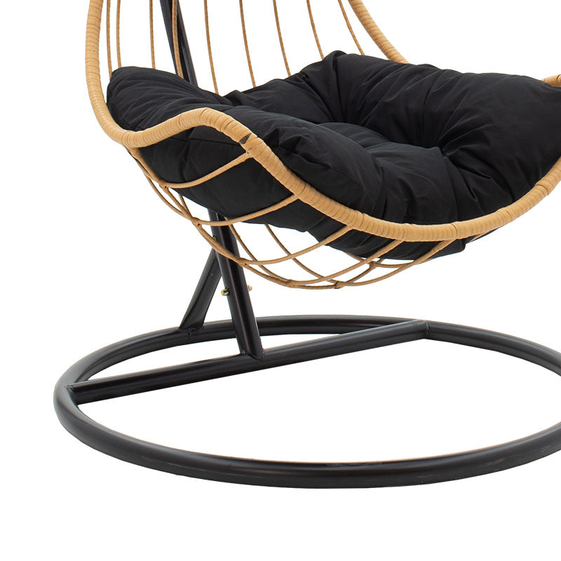 Naama pakoworld swing hanging metal-cushion black-pe natural