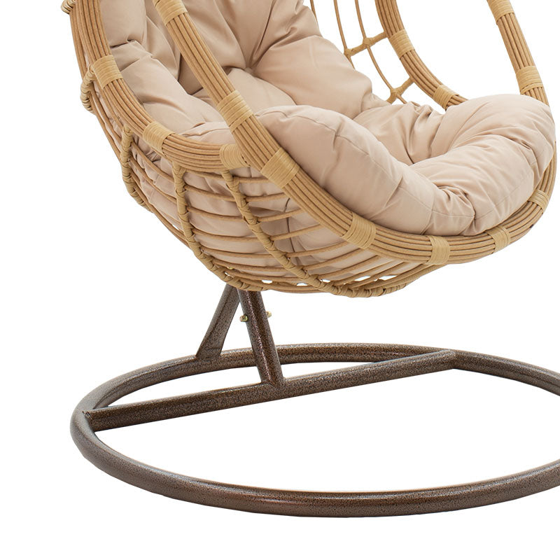Lacie pakoworld swing hanging metal brown-pe natural- beige pillow