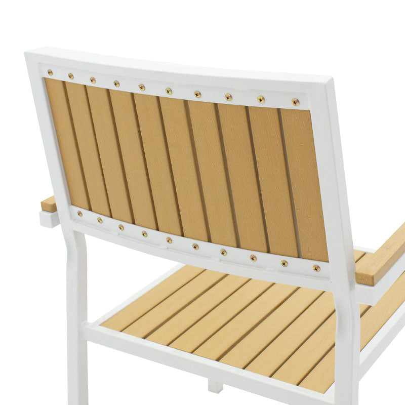 Armchair Tessa pakoworld metal white-natural