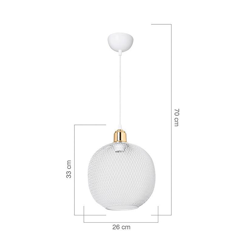 Ceiling light PWL-0977 E27 white-golden D26x33cm