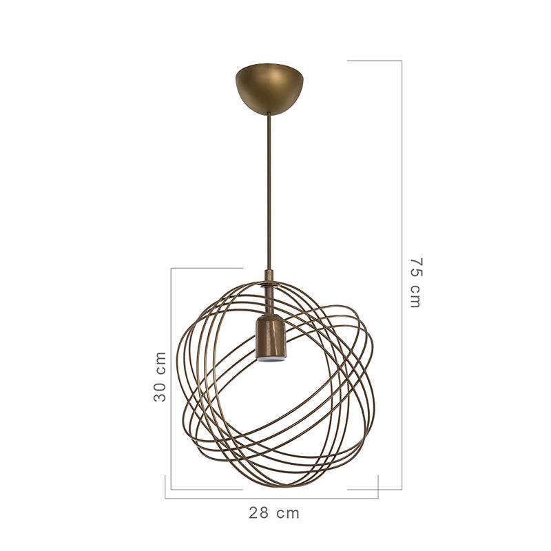 Ceiling light PWL-0980 pakoworld golden E27 D28x75cm