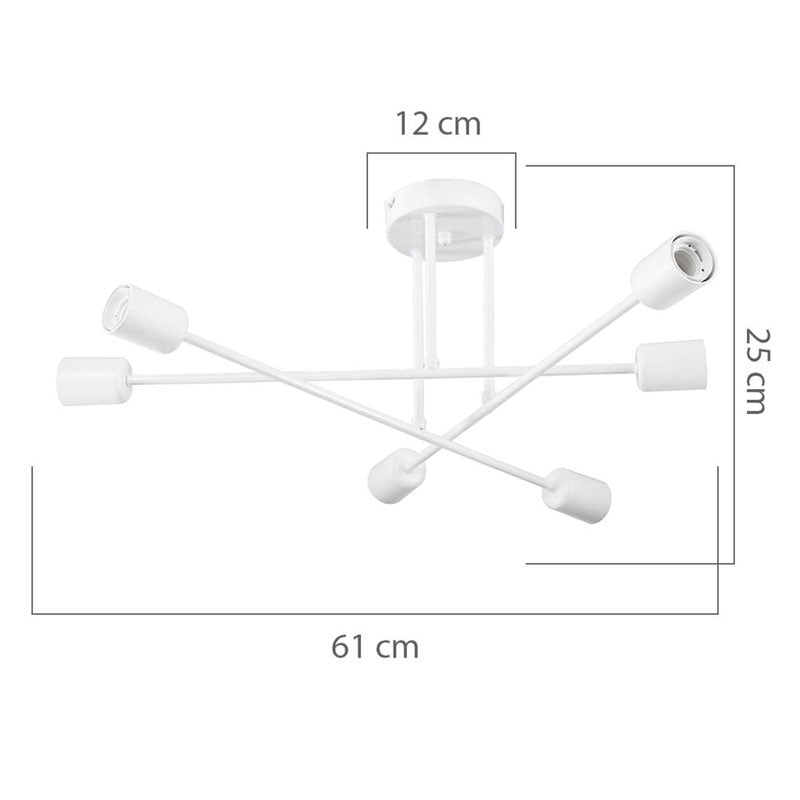 Ceiling light PWL-1122 Ε27 gold D61x25cm