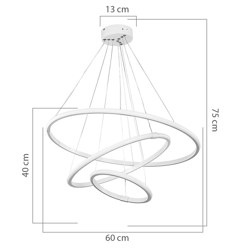 Ceiling light PWL-1156 pakoworld LED 60-80W white D60x100cm