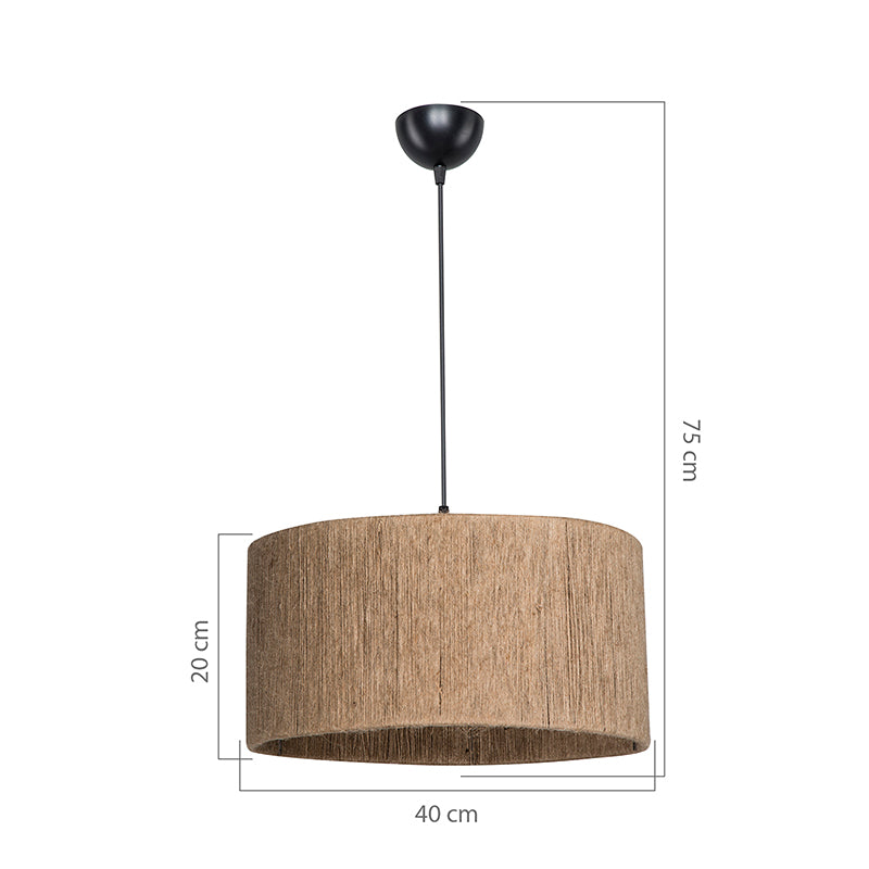 Ceiling light PWL-1184 Ε27 brown D40x20cm