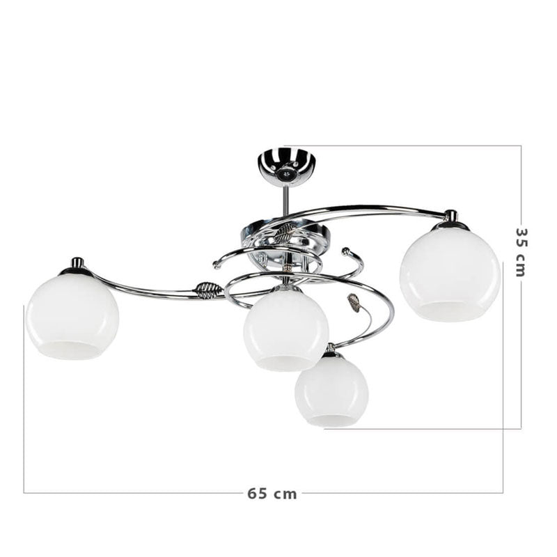 Ceiling light PWL-0966 pakoworld Ε27 silver-white D65x35cm