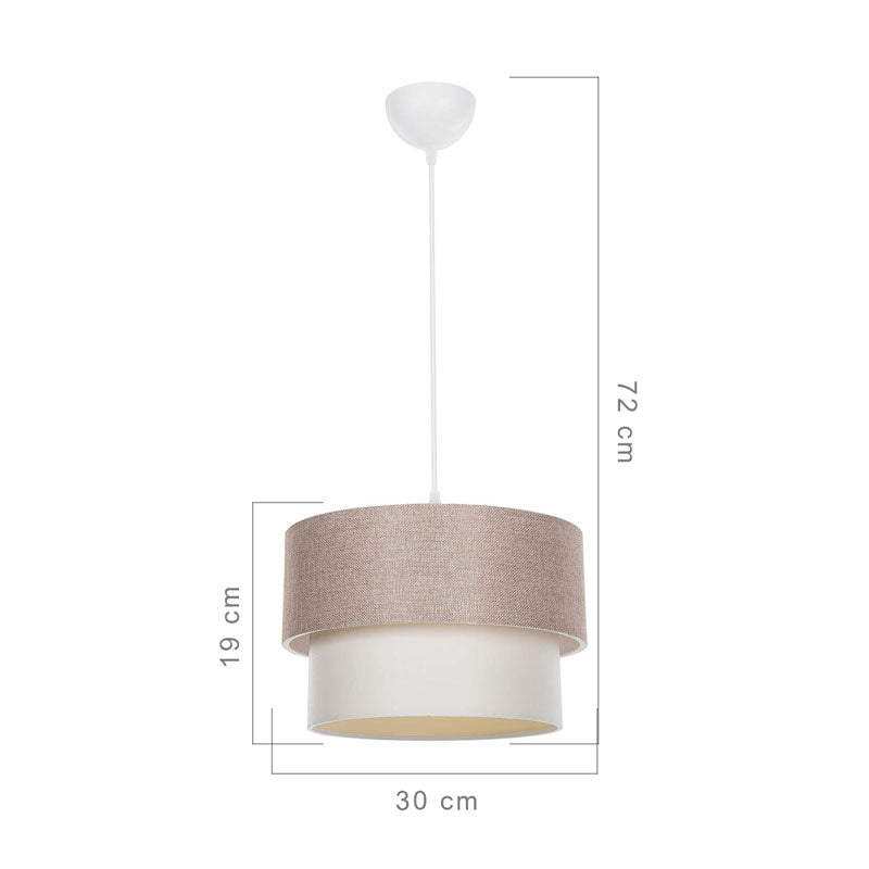 Ceiling light PWL-1194 pakoworld Ε27 beige D30x72cm