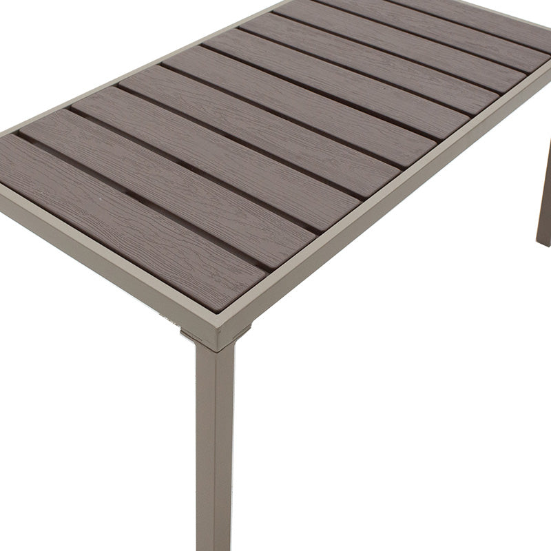 Lounge set 4pcs Patio I pakoworld metal-mocha pe pillows beige