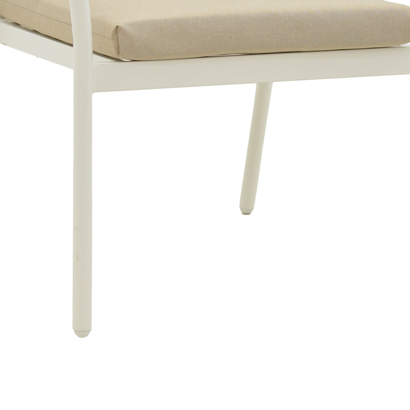 Armchair Jerqui pakoworld wicker rattan natural-metal bege legs-black cushion 60x64x78cm