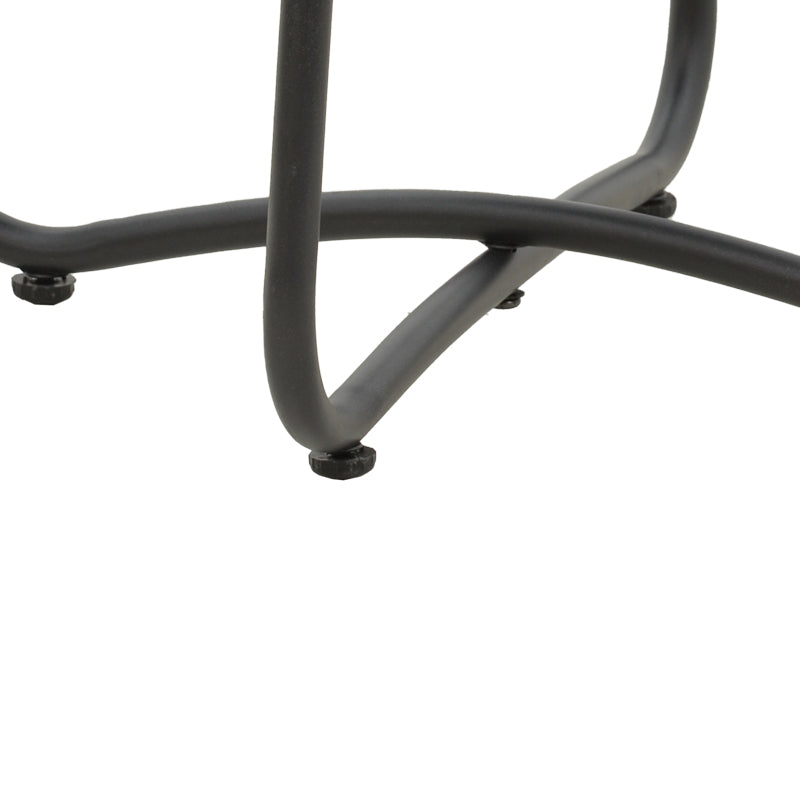 Τable Bramwell pakoworld metal dark grey D40x50cm