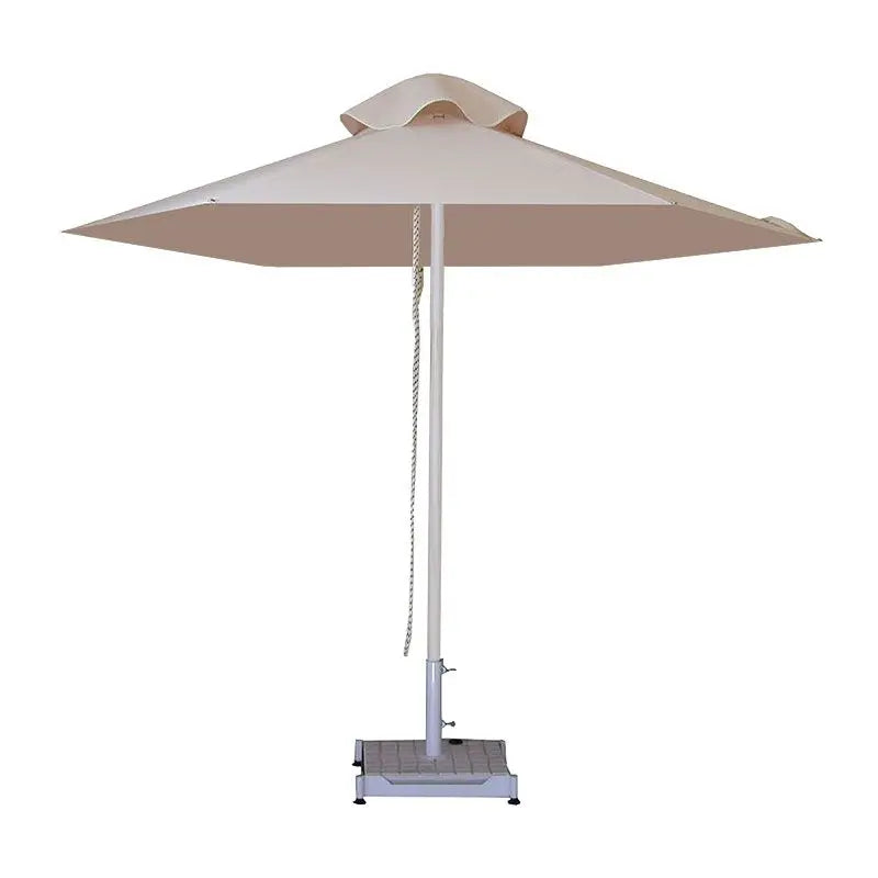 Професионален кръгъл чадър алуминиев екрю D2.2м