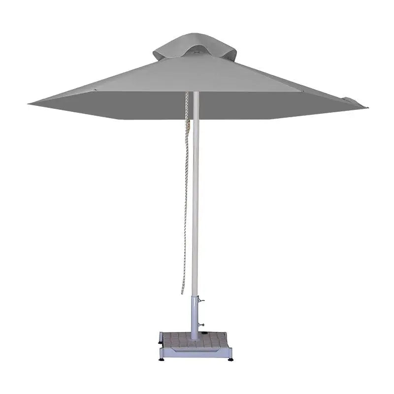 Професионален кръгъл чадър алуминиев сив D2.2м