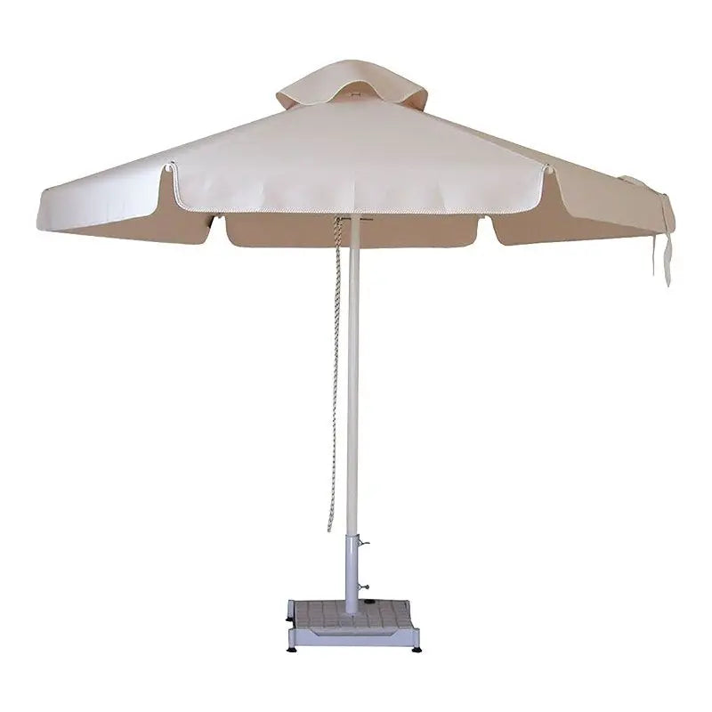 Професионален кръгъл чадър алуминиев екрю D2.2м