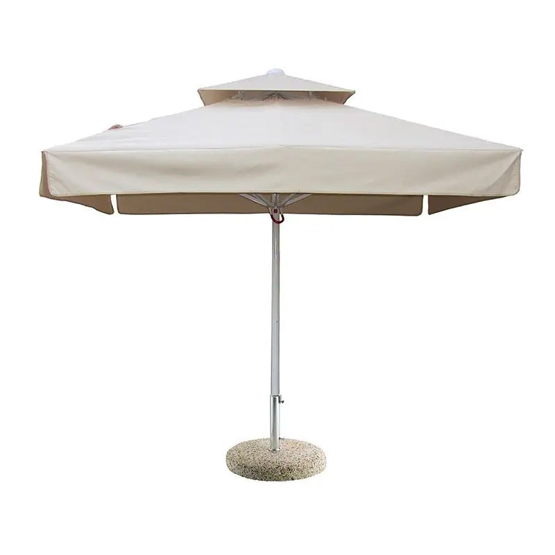 Професионален квадратен чадър телескопичен алуминиев бежов 3х3м