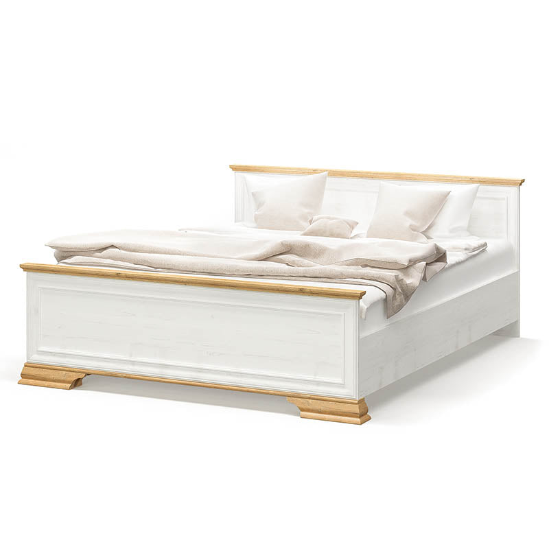 Double Bed Jaden color golden oak-white antique 160x200cm